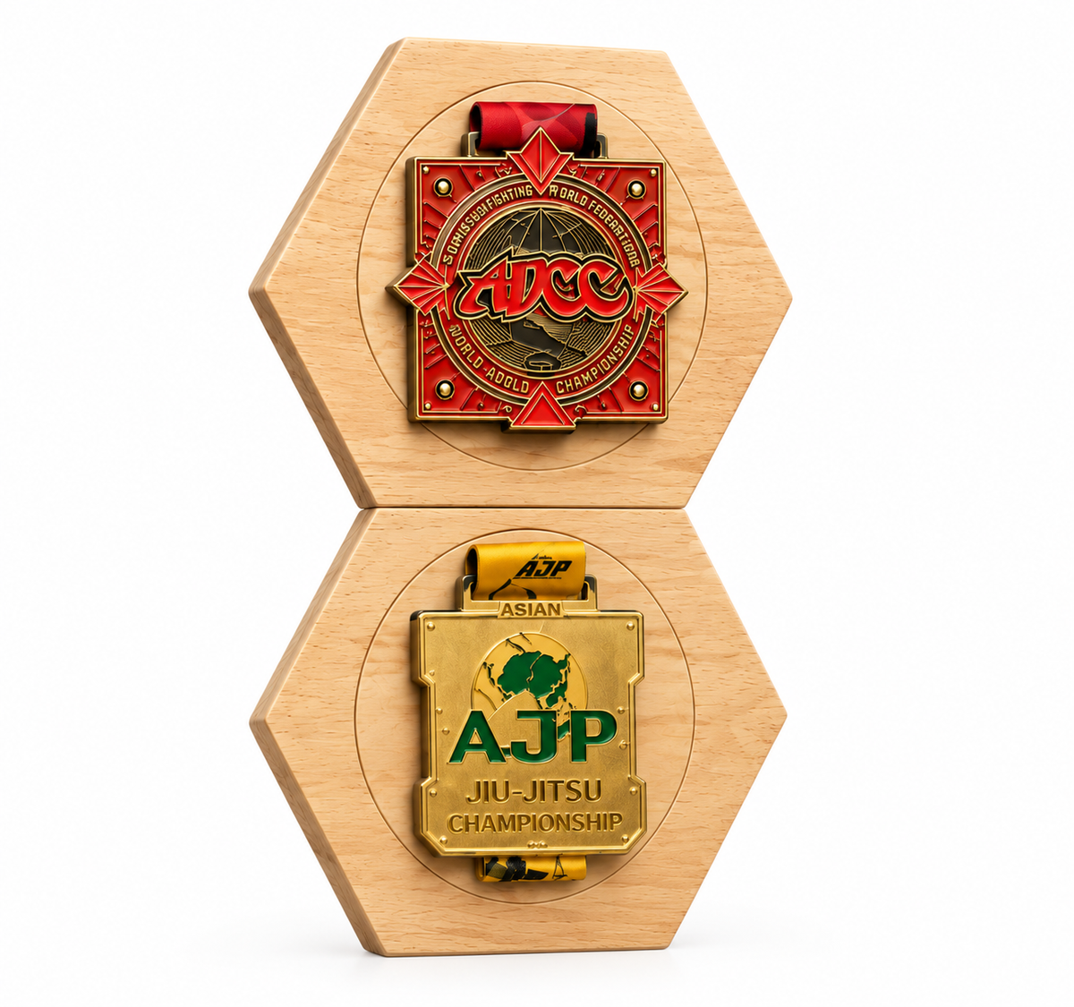 Wood Medal Display for BJJ Winers